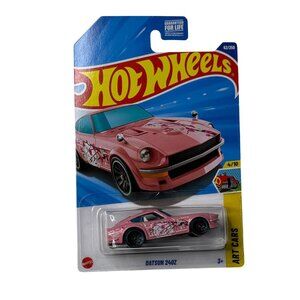 Hot Wheels Datsun 240Z Pink Art Cars 4/10 Mainline NOC